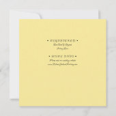 Invitation Fleur Plumeria Blanche, Jaune, Douche Couples, (Dos)