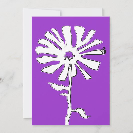 Invitation fleur pourpre (Devant)