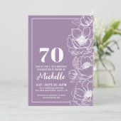 Invitation Fleur Pourpre 70ème Anniversaire (Debout devant)