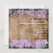 Invitation Fleur pourpre rustique de la CHROMATOGRAPHIE (Dos)