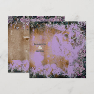 Invitation Fleur pourpre rustique de la CHROMATOGRAPHIE