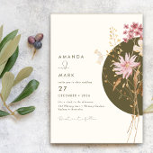 Invitation Fleur printanière estivale automnale fantaisiste s