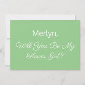 Invitation Fleur Proposition Sage vert minimal Mariage (Devant)