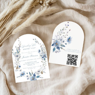Invitation Fleur quelque chose de bleu avant que je fasse le