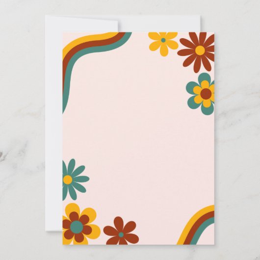 Invitation Fleur rétro 11e anniversaire (Dos)