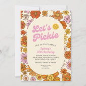 Invitation Fleur Retro Power Motif Pickleball Party (Devant)