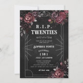 Invitation Fleur RIP 20s 30e anniversaire Mort à ma jeunesse (Devant)