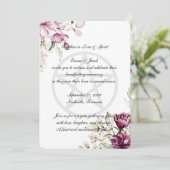 Invitation Fleur Romantique Fleur de Pivoine en Pentacle (Debout devant)