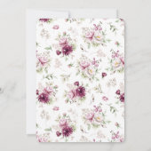 Invitation Fleur Romantique Fleur de Pivoine en Pentacle (Dos)