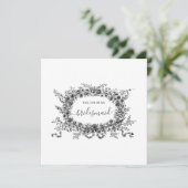 Invitation Fleur Romantique Moderne Demoiselle d'Honneur Mari (Debout devant)