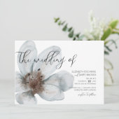 Invitation Fleur ・ Romantique Moderne Floral ・ Élégant Script (Debout devant)