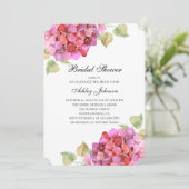 Invitation Fleur romantique rose. Fuchsia florale (Debout devant)