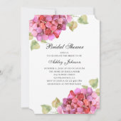 Invitation Fleur romantique rose. Fuchsia florale (Devant)