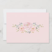 Invitation Fleur romantique Soft Rose or Floral Enregistrer l (Dos)