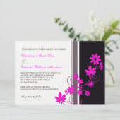 Invitation Fleur rose (Debout devant)