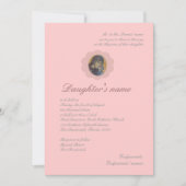 Invitation Fleur rose (Devant)