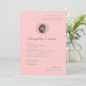 Invitation Fleur rose (Debout devant)