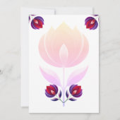 Invitation Fleur rose (Devant)