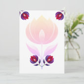 Invitation Fleur rose (Debout devant)