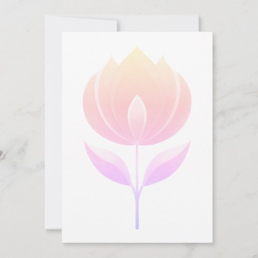 Invitation Fleur rose (Dos)