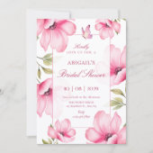 Invitation Fleur rose (Devant)