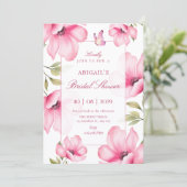 Invitation Fleur rose (Debout devant)