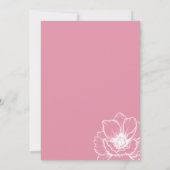 Invitation Fleur rose 30e anniversaire (Dos)
