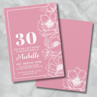 Fleur rose 30e anniversaire