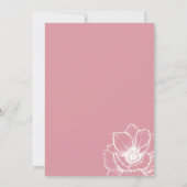 Invitation Fleur rose 80e anniversaire (Dos)
