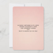 Invitation Fleur rose avec Diamond Tiara Elegant Anniversaire (Dos)