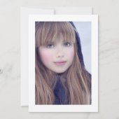 Invitation Fleur rose cerisier Géométrique Quinceañera (Dos)