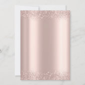Invitation Fleur Rose de luxe Parties scintillant or (Dos)