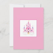 Invitation Fleur rose | Fête d'anniversaire Licorne (Dos)