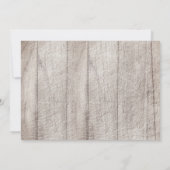 Invitation Fleur rose Floral Bois rustique 40e anniversaire (Dos)