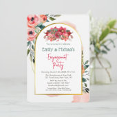 Invitation Fleur rose gras Fleur printemps (Debout devant)