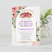 Invitation Fleur rose gras Fleur printemps (Debout devant)