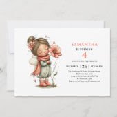Invitation Fleur Rose pour les 3 ans de Magical Fa (Devant)