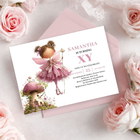 Invitation Fleur Rose pour les 3 ans de Magical Fa