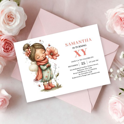Invitation Fleur Rose pour les 3 ans de Magical Fa