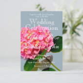 Invitation Fleur rose rose rose Hydrangea (Debout devant)