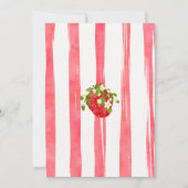 Invitation Fleur rose rouge Berry Premier anniversaire (Devant)