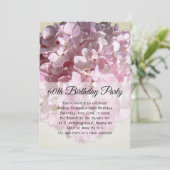 Invitation Fleur rose soleil fête spéciale d'anniversaire (Debout devant)