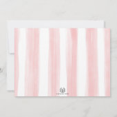 Invitation Fleur rose Teddy Bear Girl 1er anniversaire fête (Dos)