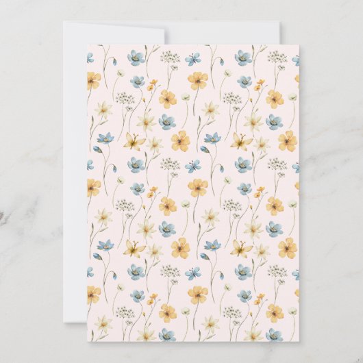 Invitation Fleur rose vif c'est un baby shower fille (Dos)