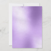 Invitation Fleur rose violette Lilac éclatant chic floraison (Dos)