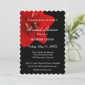Invitation Fleur rouge Amaryllis Douche nuptiale (Debout devant)