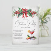 Invitation Fleur rouge Boissons Fruit Boissons Fête de Noël I (Debout devant)