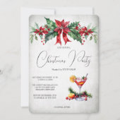 Invitation Fleur rouge Boissons Fruit Boissons Fête de Noël I (Devant)