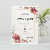 Invitation Fleur rouge foncé (Debout devant)