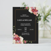 Invitation Fleur rouge foncé (Debout devant)